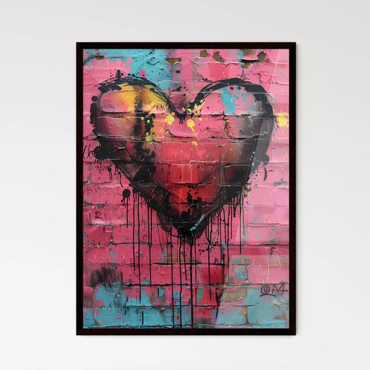 Pop Art Heart Graffiti - Framed Art Print