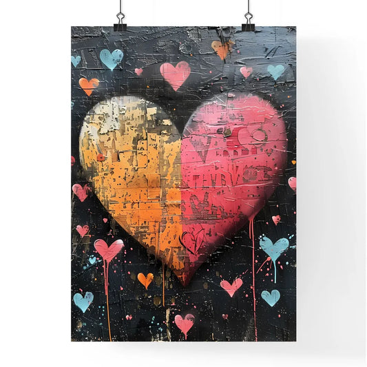 Vibrant Pop Art Graffiti Heart Poster