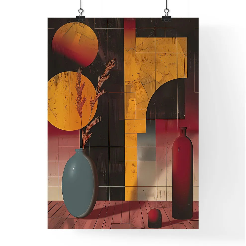 Modern Abstract Art Painting Vibrant Floral  Poster