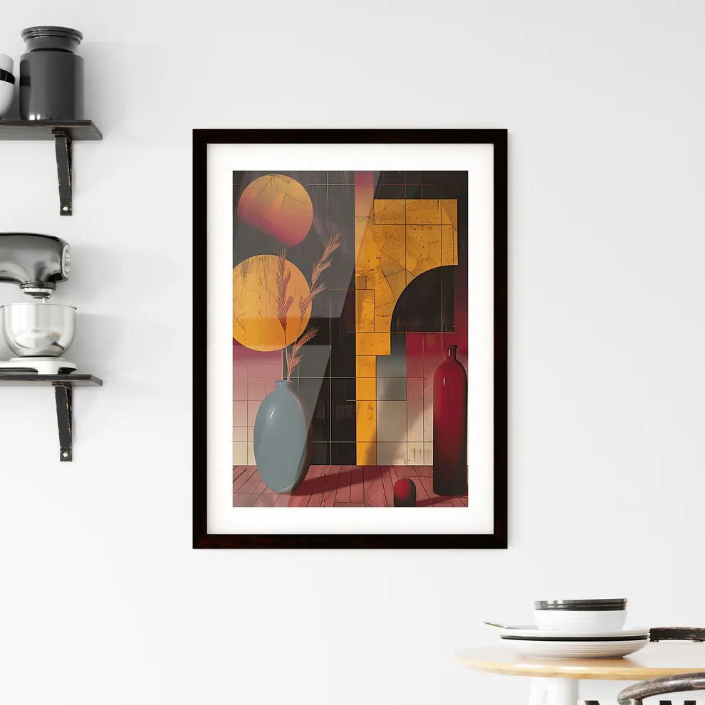 Modern Abstract Art Painting Vibrant Floral  Framed Print