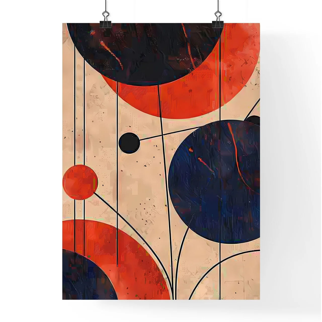 Postmodern Abstract Shapes Painting Print Cl Poster