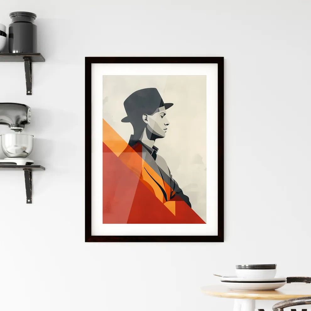 Bauhaus Style Modern Minimalist Poster Paint Framed Print