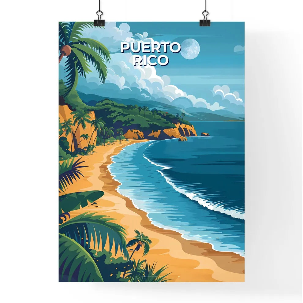 Caribbean Beach Scene - Artistic Painting of Poster
