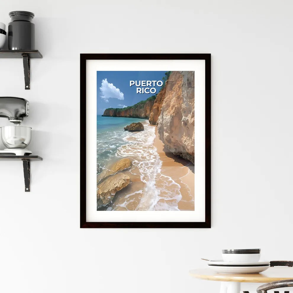 Vibrant Beach Painting Framed Print