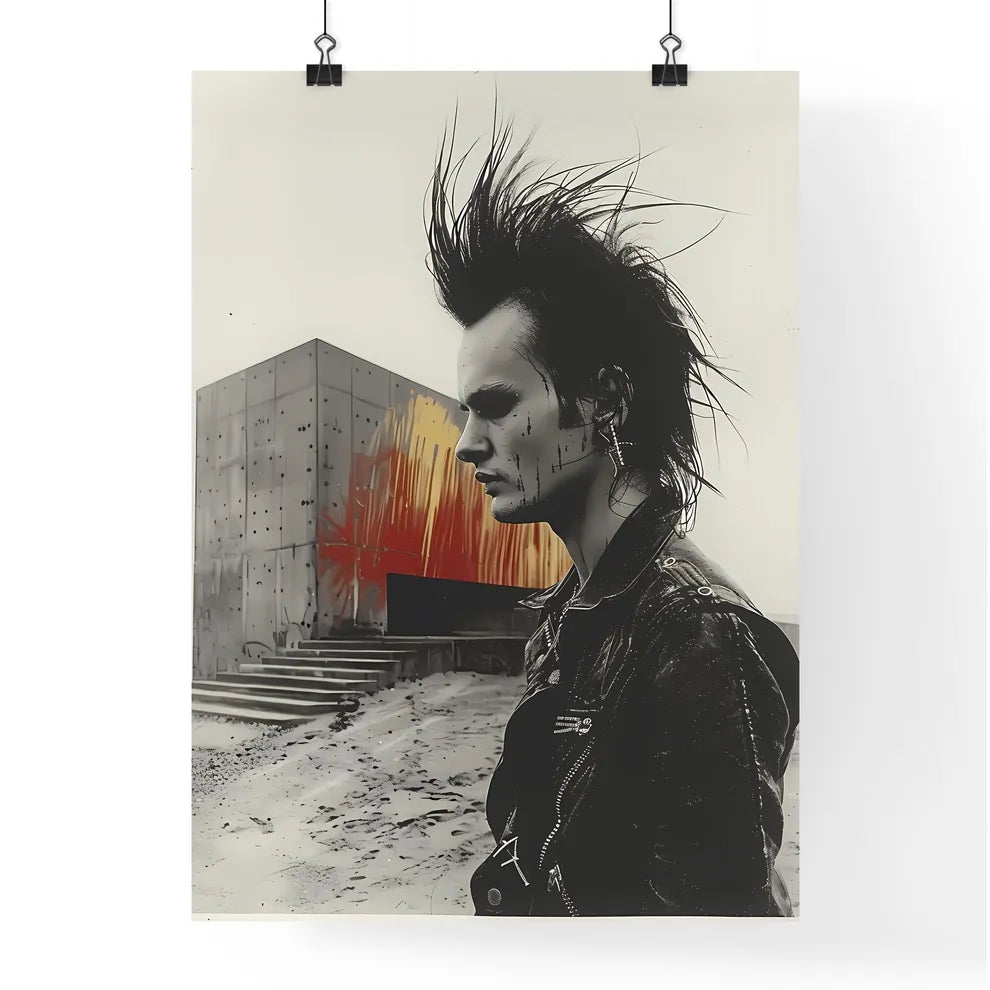 Vibrant Postcard Depicting Brutalism Archite Poster