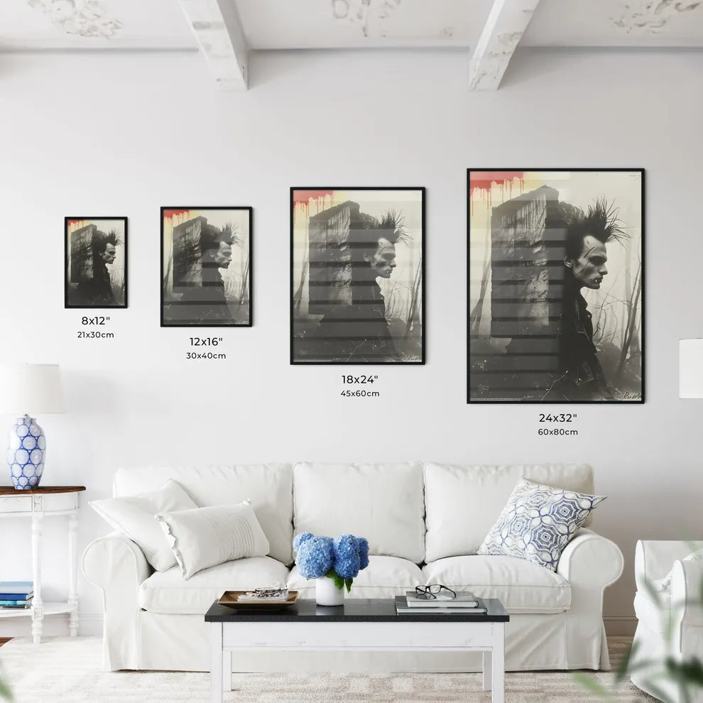 Postcard With Brutalism Graph Size Chart