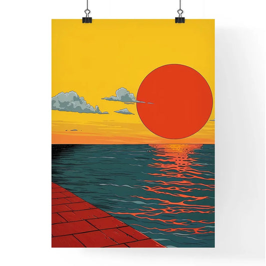 Striking Sunset Painting Poster