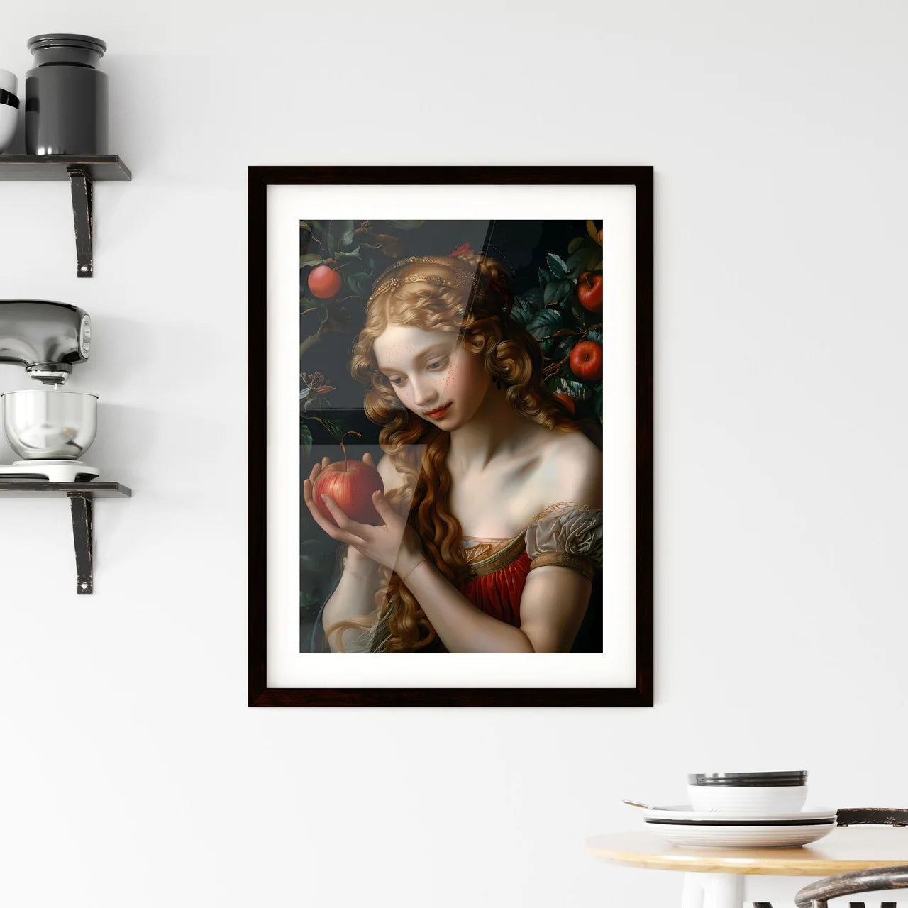 Eve with Apple - Renaissance Painting Framed Print