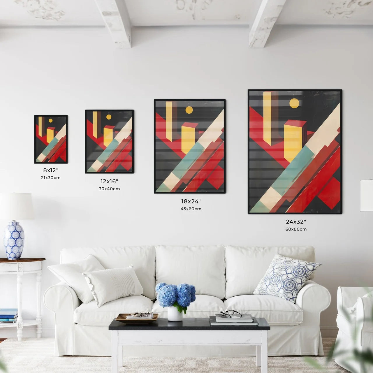 Bauhaus Inspired Abstract Art Painting Dubai - Kitchen Hangings
