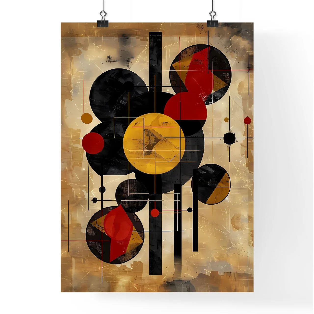 Vibrant Retrofuturist Painting Poster