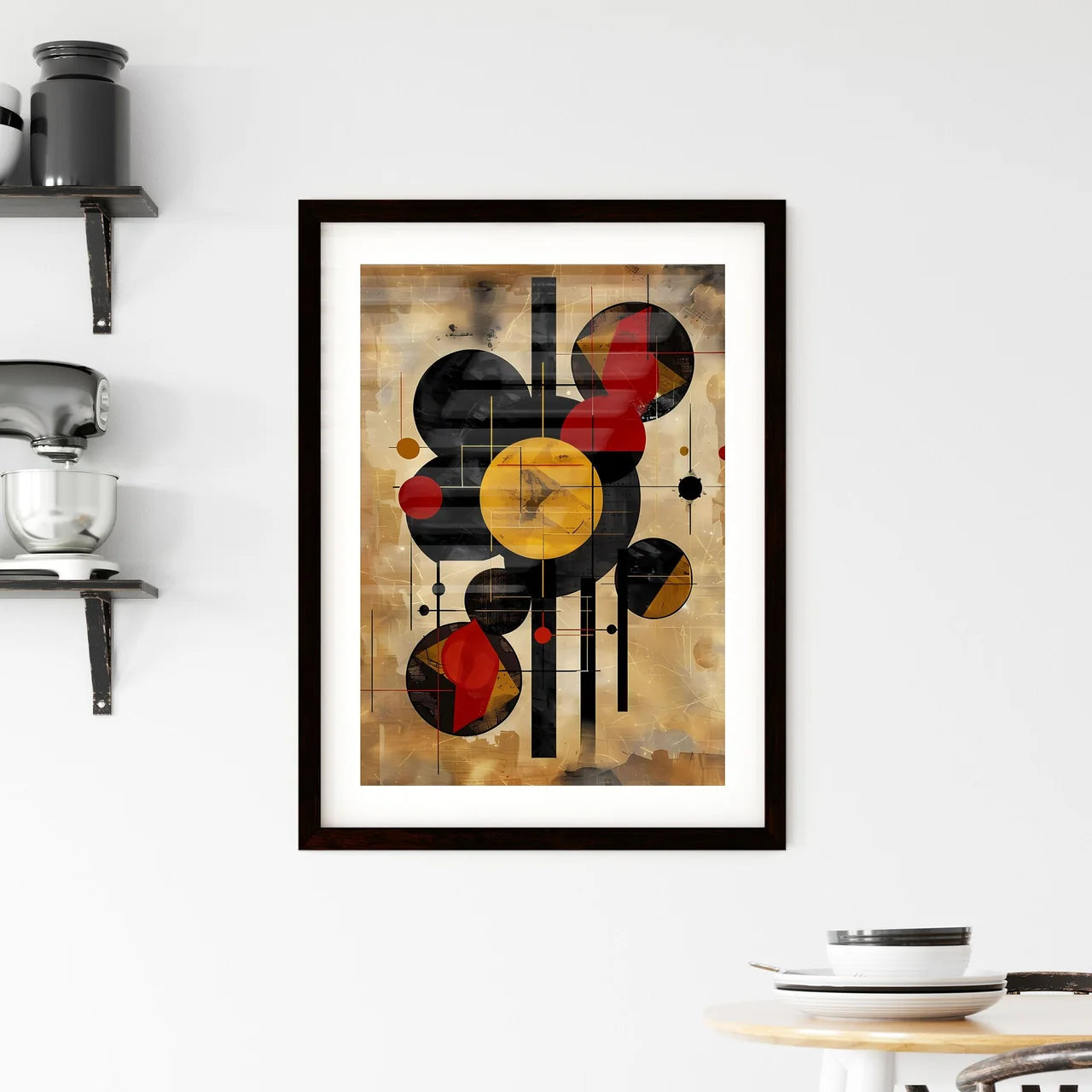 Vibrant Retrofuturist Painting Framed Print