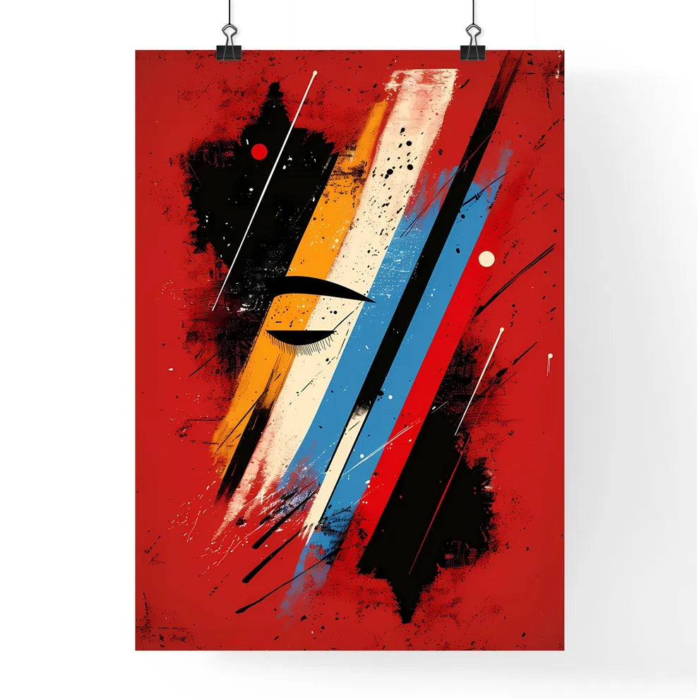 Abstract Risograph Art Poster