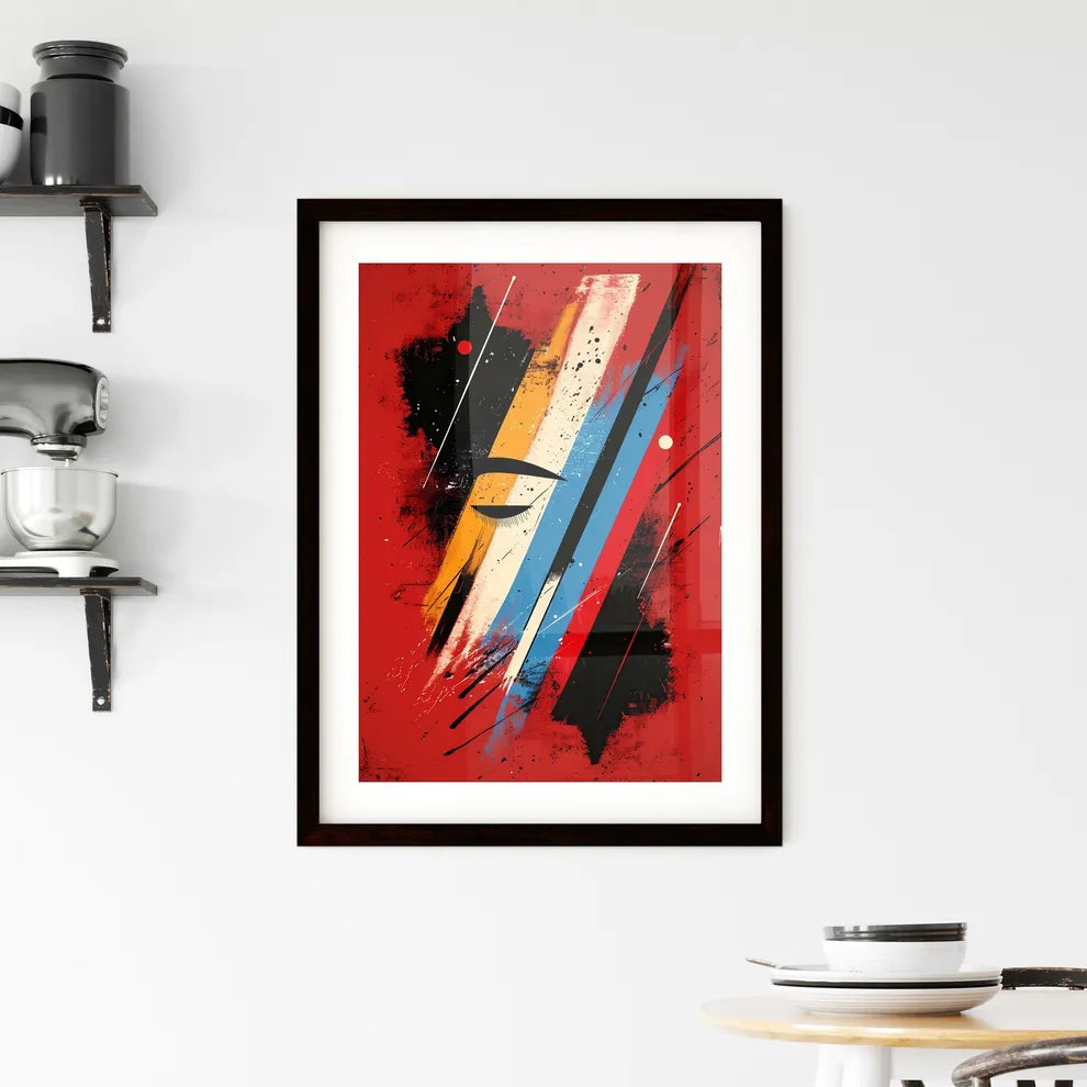 Abstract Risograph Art Framed Print