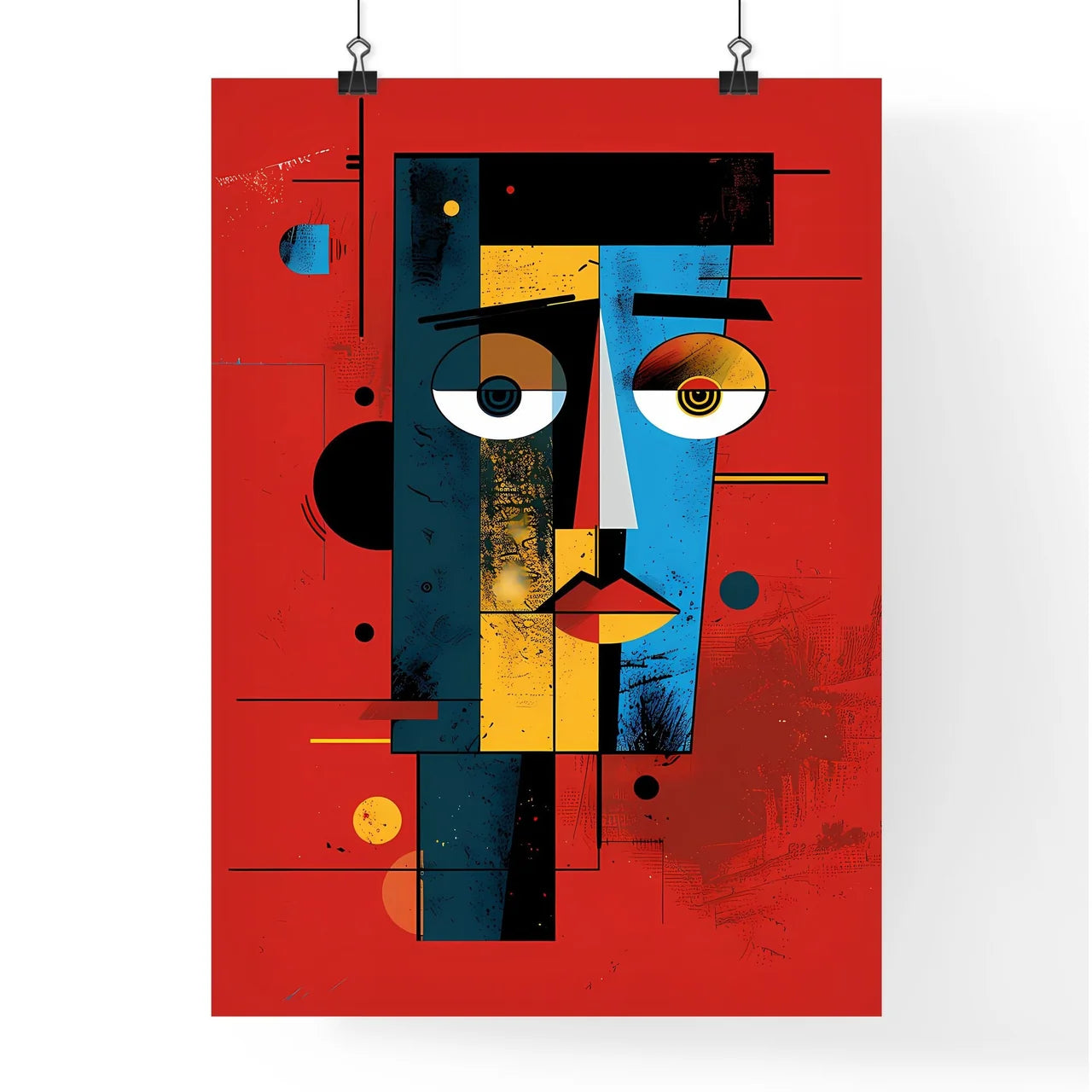 Abstract Multi-Colored Risograph Art Poster