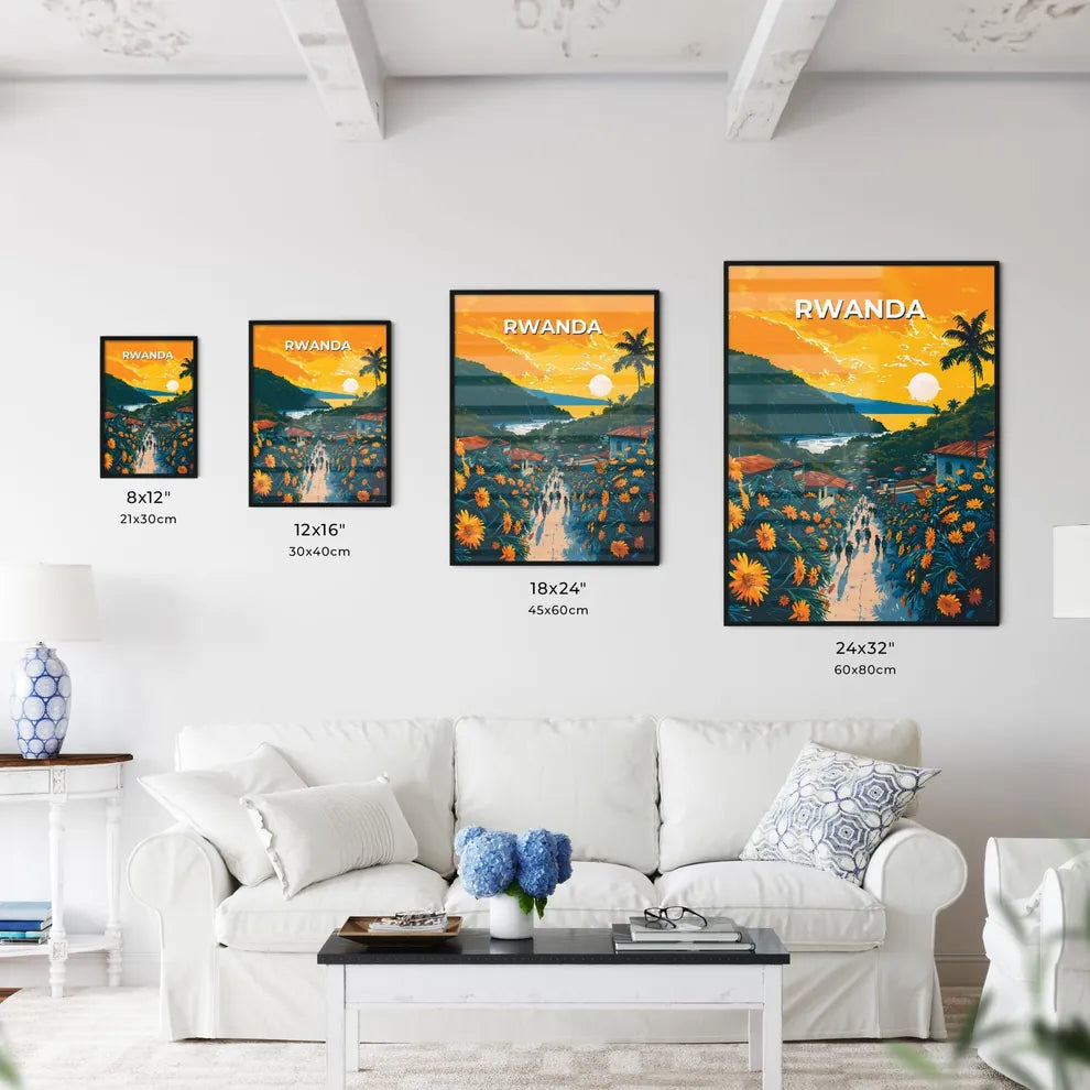 African Street Scene Painting - Kitchen Hangings