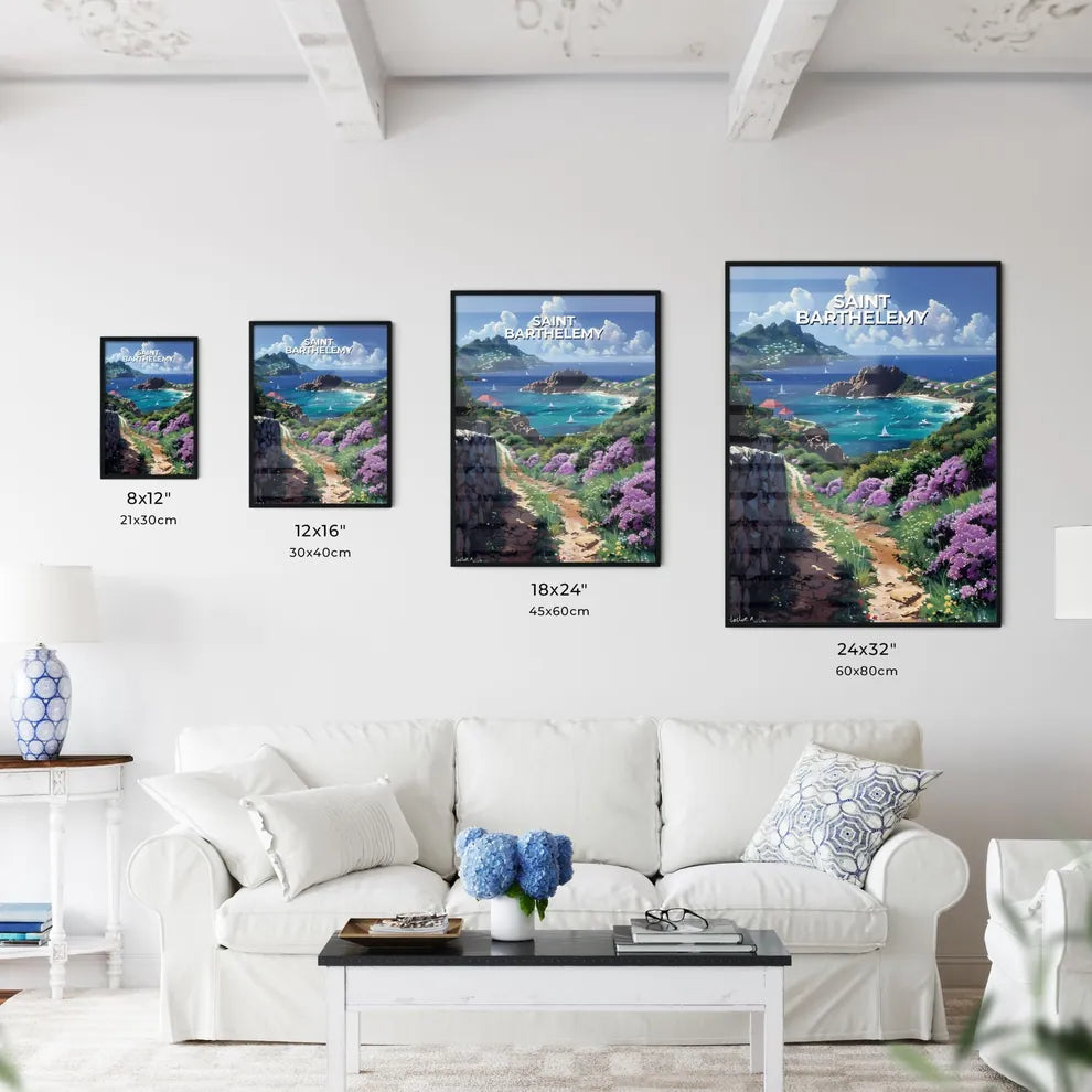 Vibrant Art Painting Depicting a Path to Wat - Kitchen Hangings