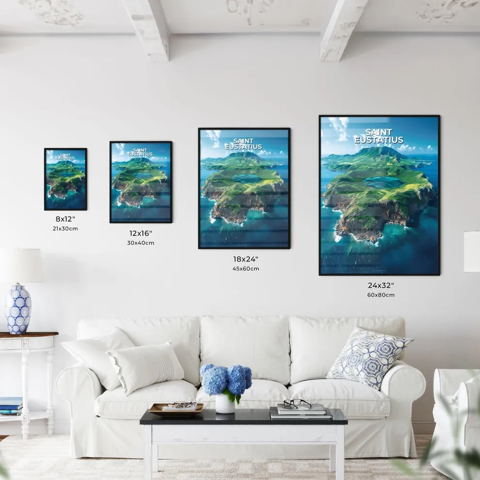 Abstract Caribbean Island with Forest Lake - Kitchen Hangings