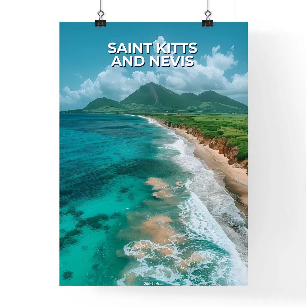 Vibrant Painting of a Caribbean Beach in Sai Poster