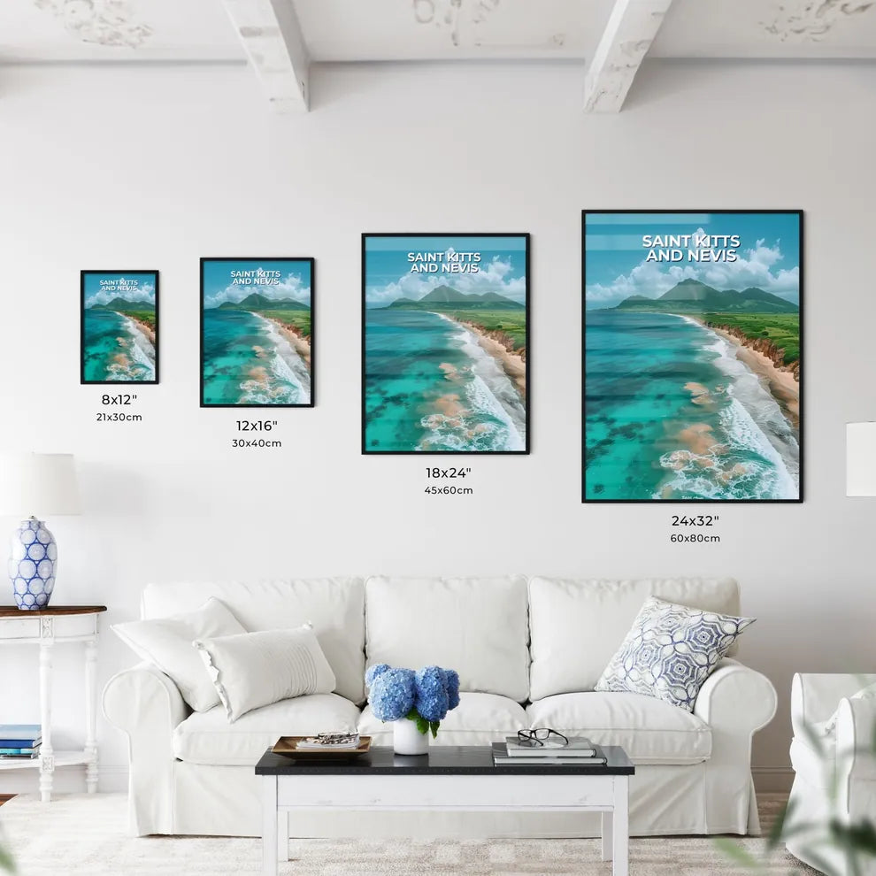 Vibrant Painting of a Caribbean Beach in Sai - Kitchen Hangings