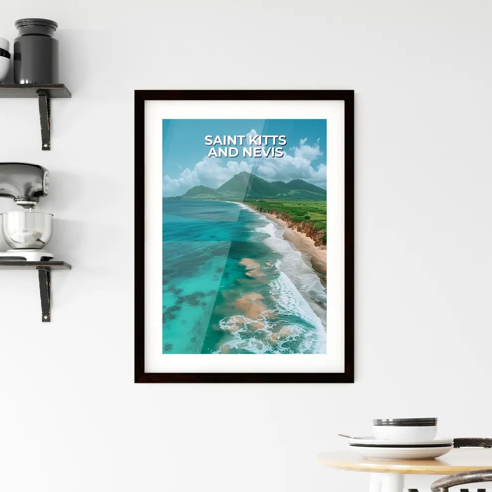 Vibrant Painting of a Caribbean Beach in Sai Framed Print