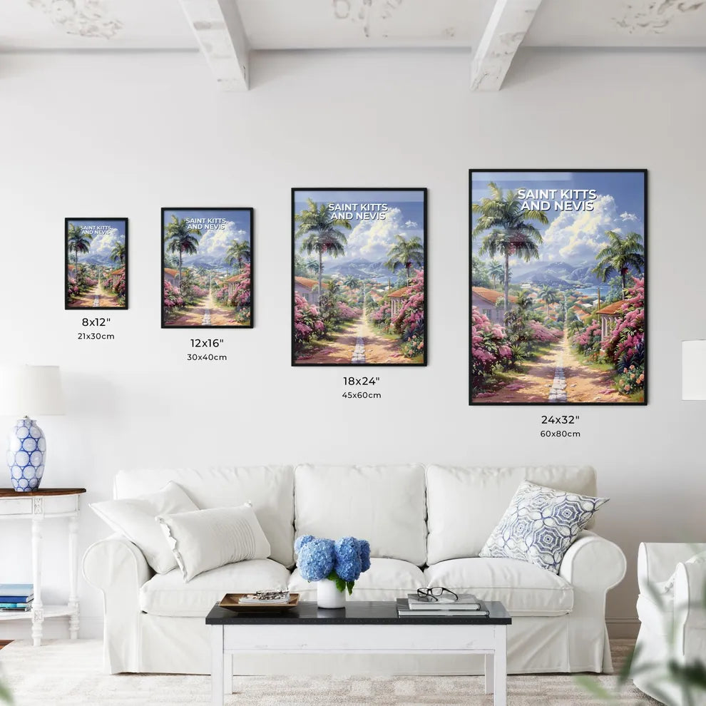 Vibrant Caribbean Roadside Scene with Palm T - Kitchen Hangings