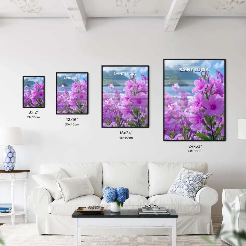 Vibrant Purple Flowers in Artistic Painting - Kitchen Hangings