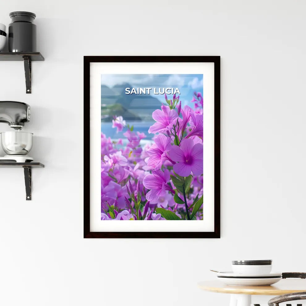 Vibrant Purple Flowers in Artistic Painting Framed Print