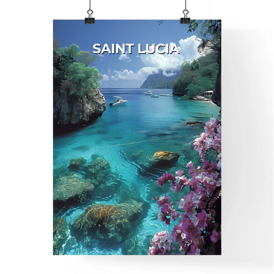 Vibrant Oil Painting of a Caribbean Seascape Poster