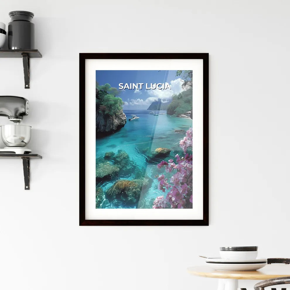 Vibrant Oil Painting of a Caribbean Seascape Framed Print