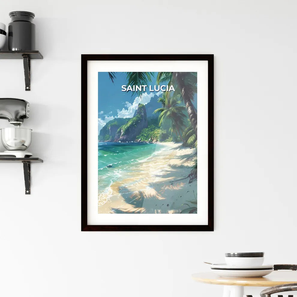 Caribbean Beach Painting Framed Print