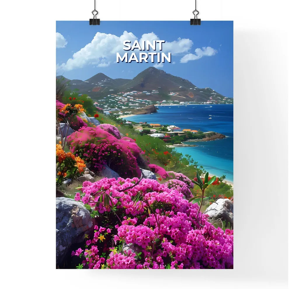 Colorful Flower Field by Waterside Poster