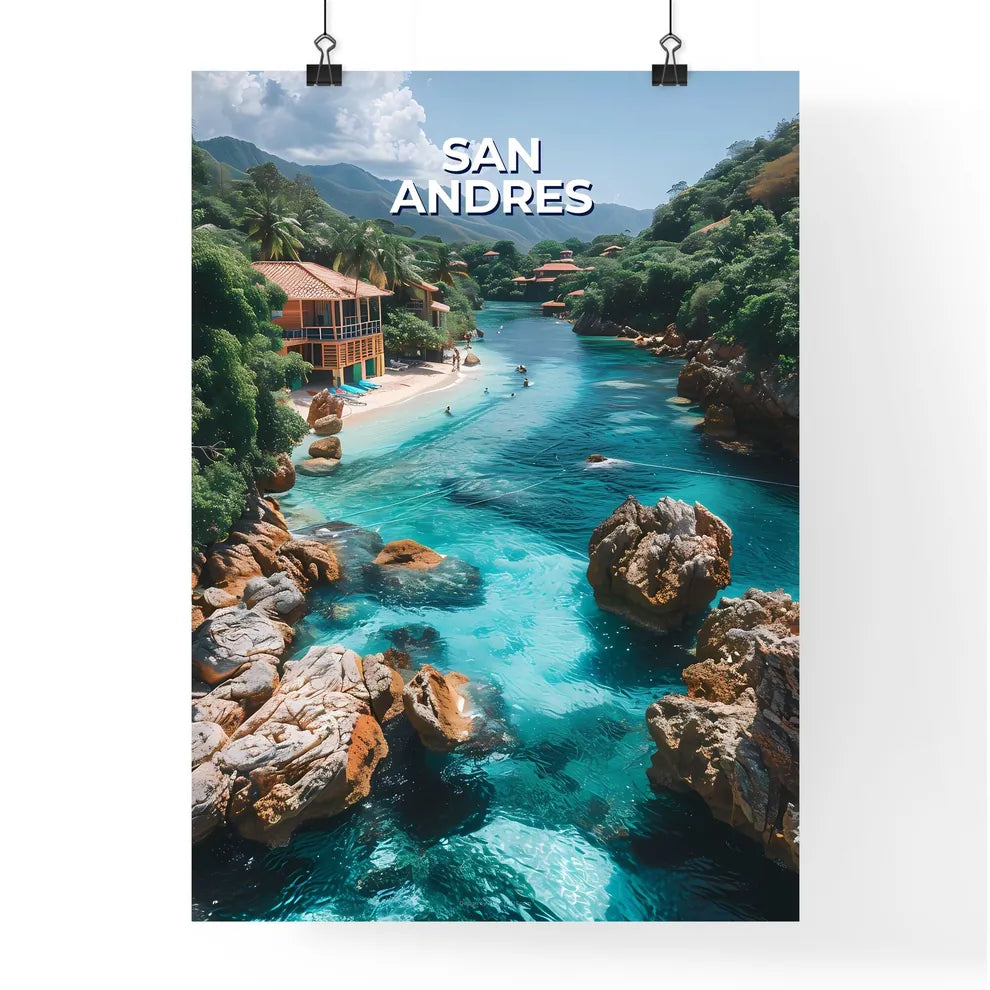 Picturesque River Scene in San Andres and Pr Poster