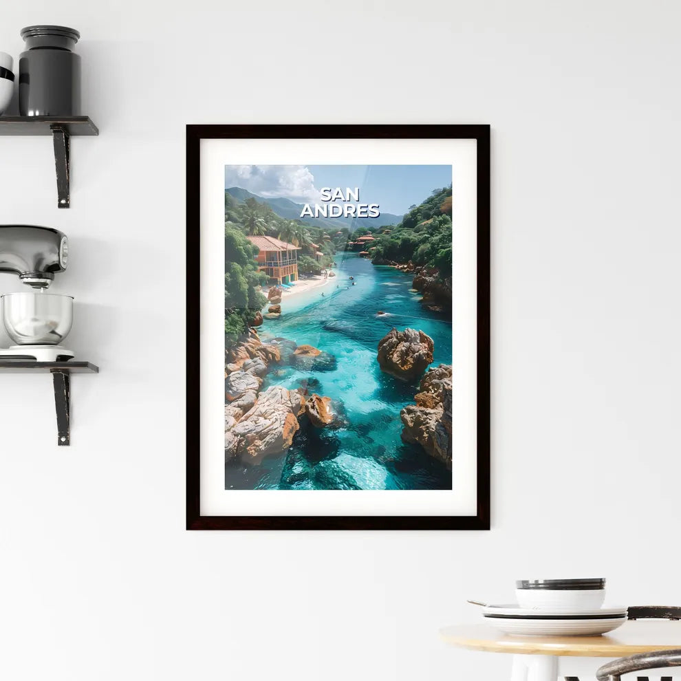 Picturesque River Scene in San Andres and Pr Framed Print