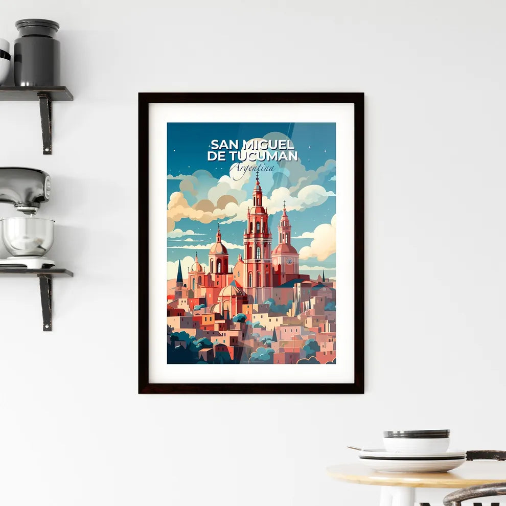 Vibrant Cityscape Artwork: Colorful Towers and City Skyline of San Miguel de Tucuman Argentina Default Title