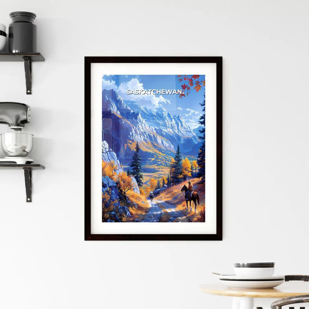 Painting of a Horseback Rider Framed Print