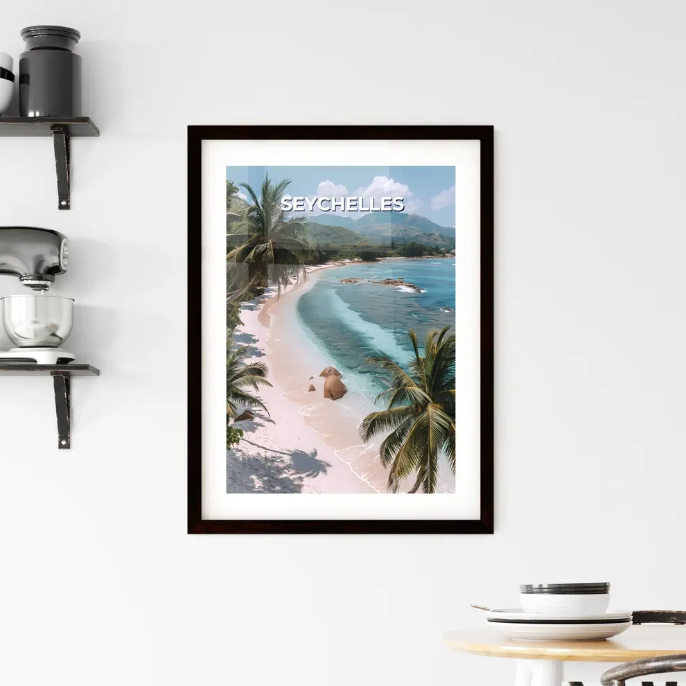Colorful Seychelles Beach Painting Framed Print