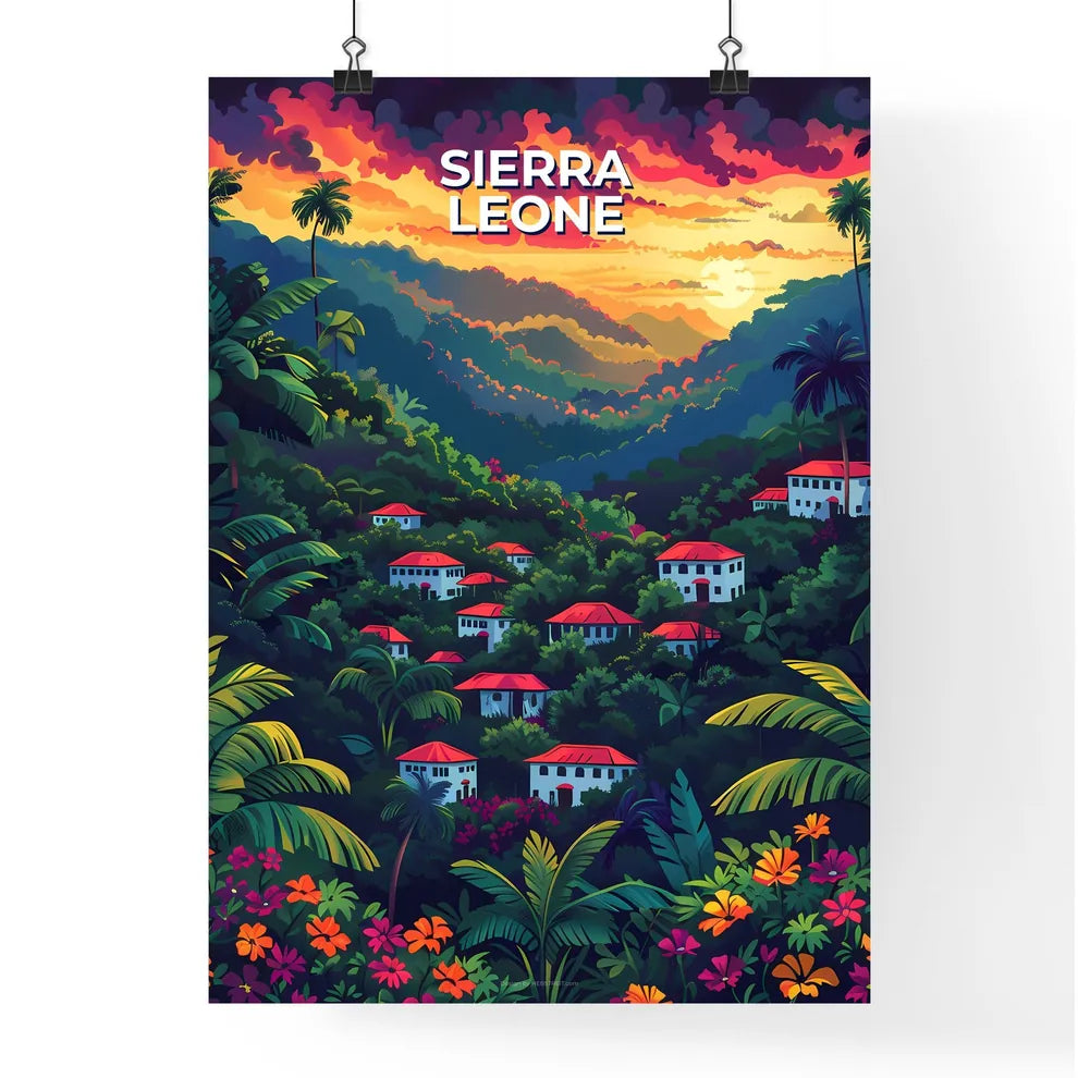 African Forest Landscape Painting Poster