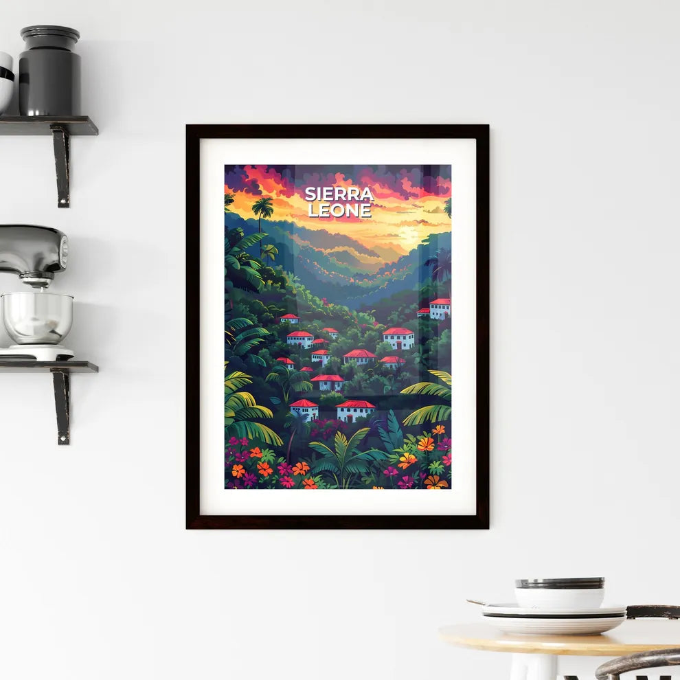 African Forest Landscape Painting Framed Print