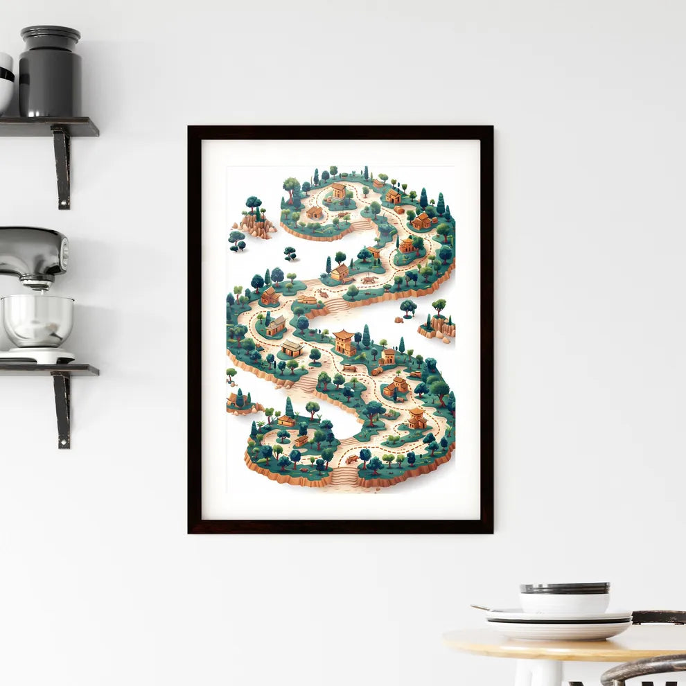 Silk Road Visualized: Detaile Framed Print