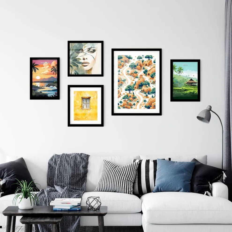 Detailed Silk Road Visualizat Art Print