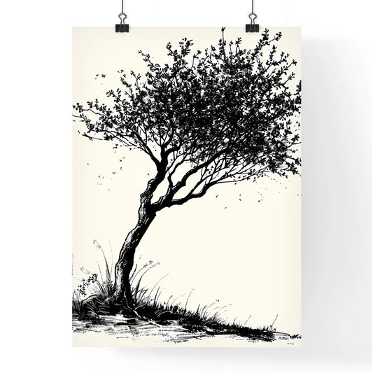 Vintage Lineart Tree Logo Poster