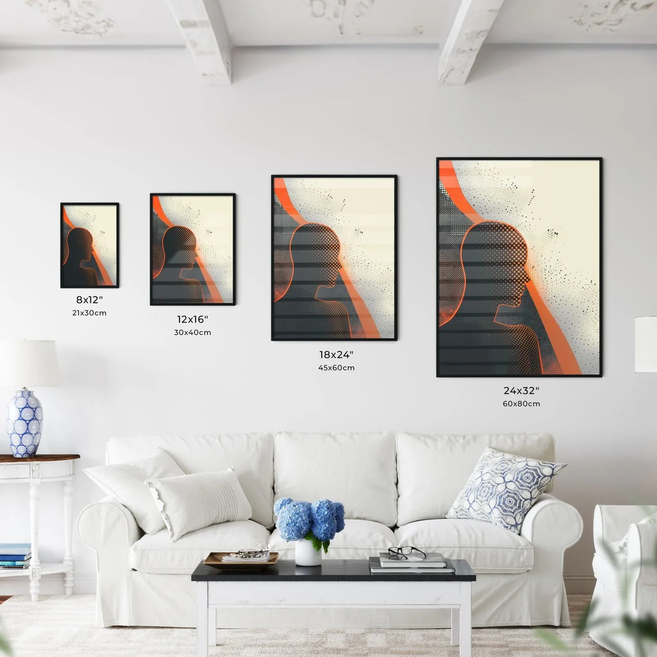 Minimalist Pixel Art Contrast - Kitchen Hangings