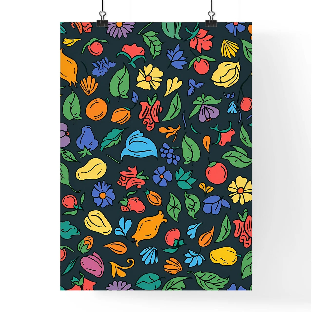 Cheerful seamless pattern wit Poster