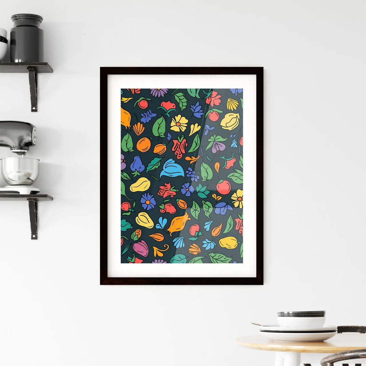 Cheerful seamless pattern wit Framed Print