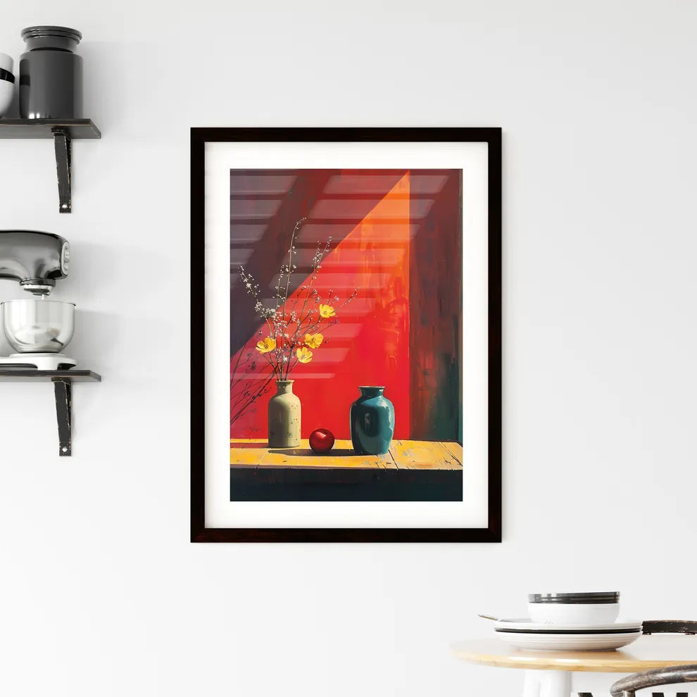 Modern stock image of a still life with vase Framed Print