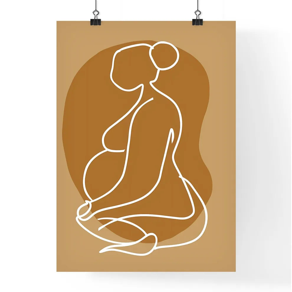 Pregnant Woman in Striking Artistic Single L Poster