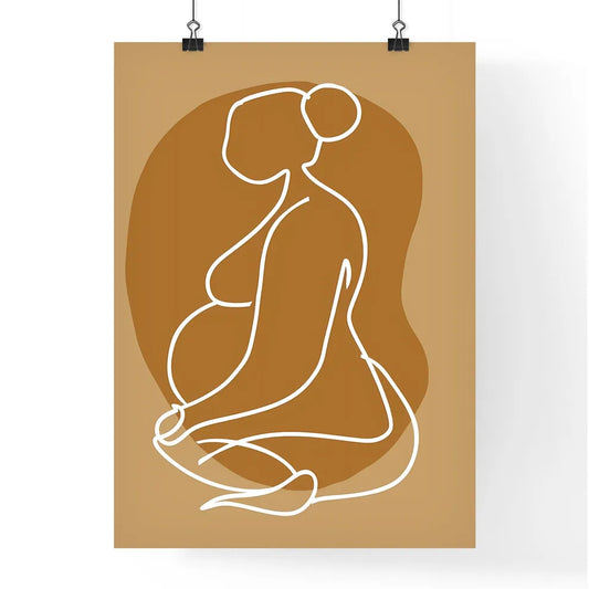 Pregnant Woman in Striking Artistic Single L Poster