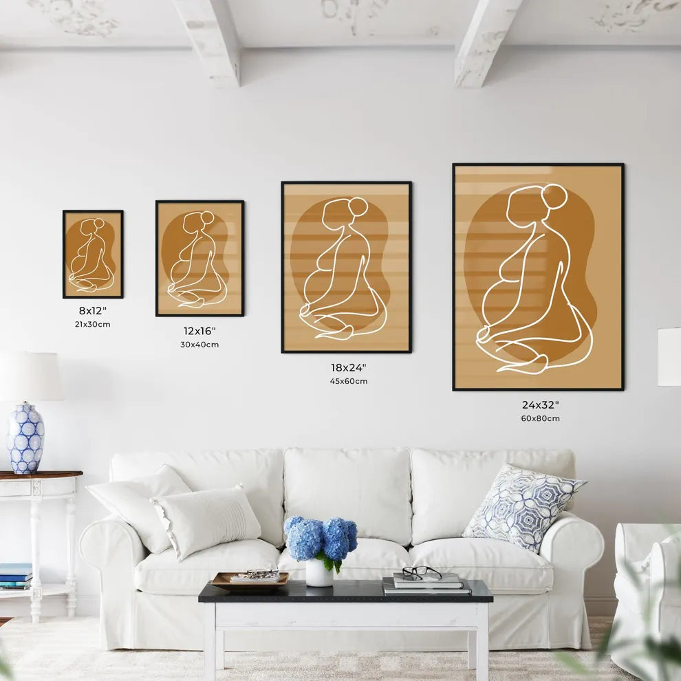 Pregnant Woman in Striking Artistic Single L - Kitchen Hangings