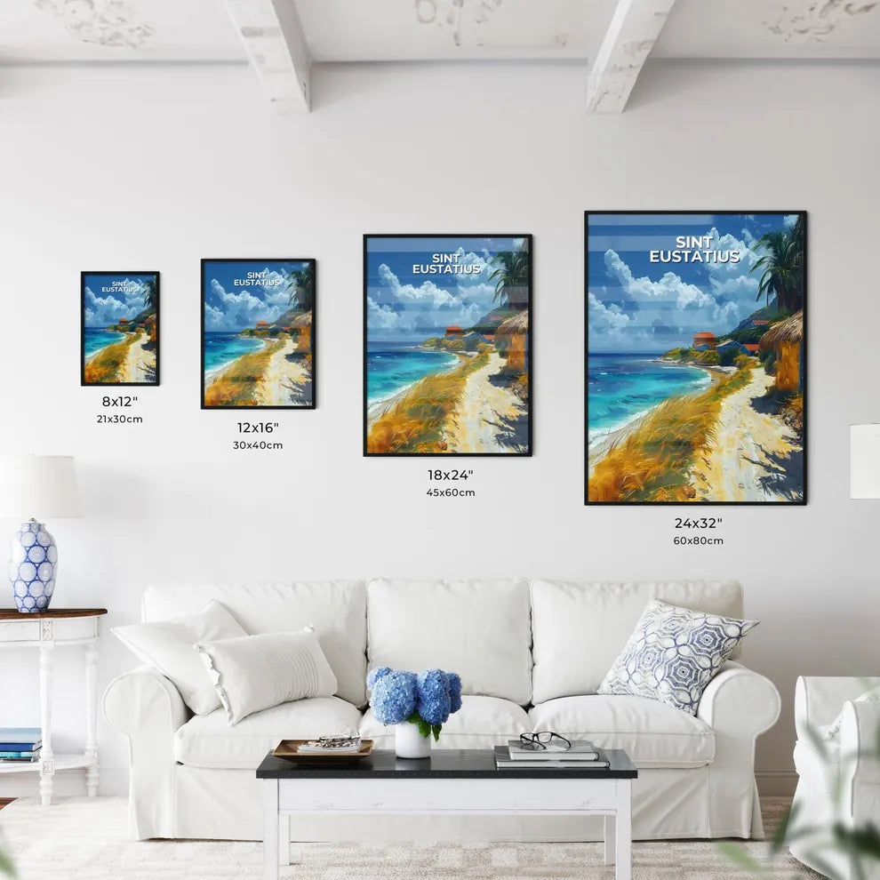 Vibrant Painting of a Picturesque Beach Feat - Kitchen Hangings