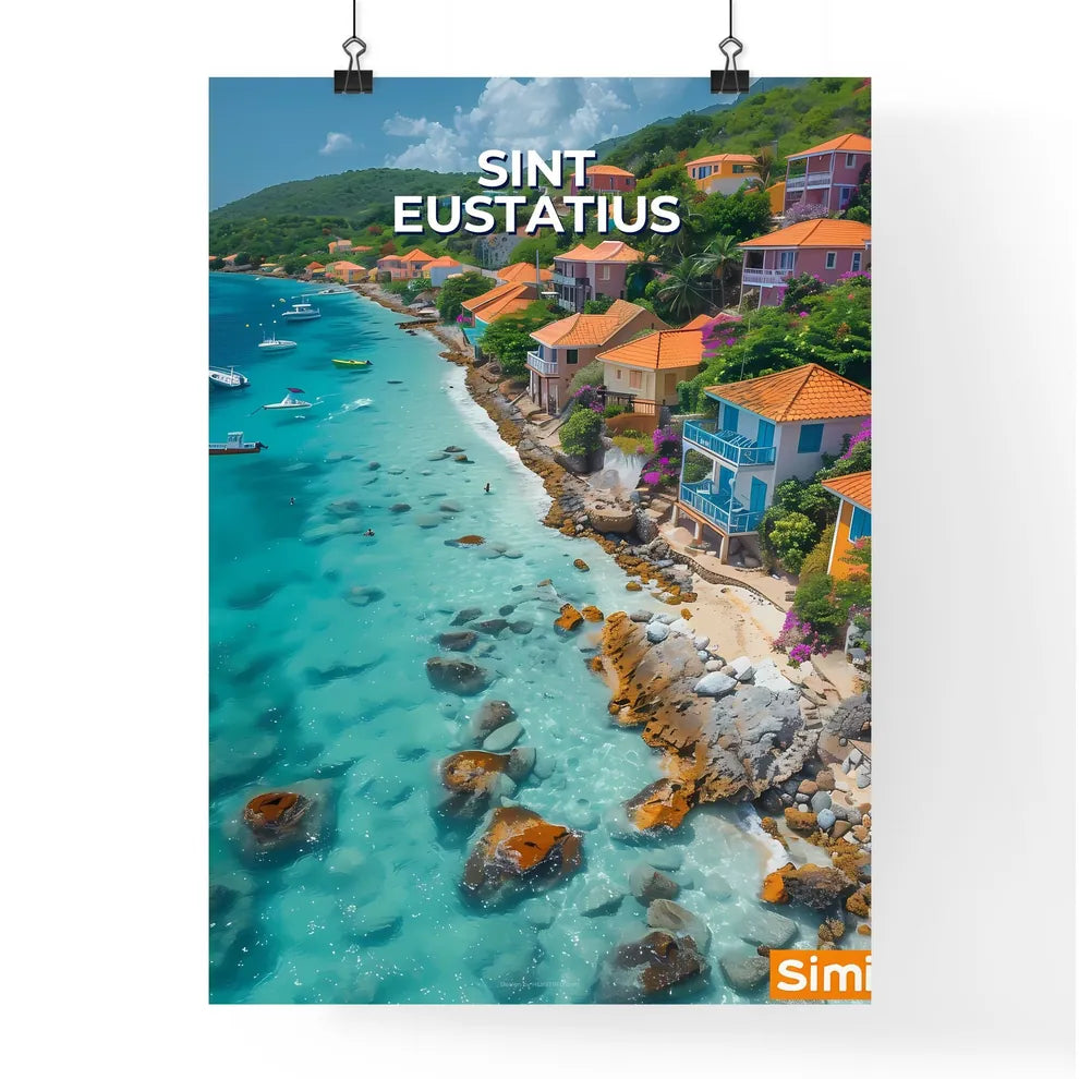 Vibrant Art Depiction of Colorful Houses Per Poster